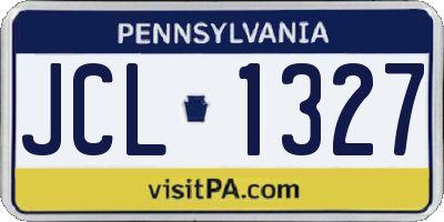 PA license plate JCL1327