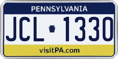 PA license plate JCL1330