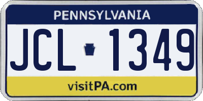 PA license plate JCL1349