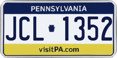 PA license plate JCL1352