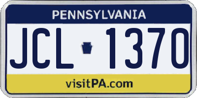 PA license plate JCL1370