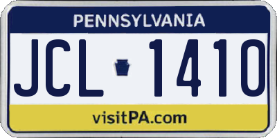 PA license plate JCL1410