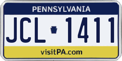 PA license plate JCL1411