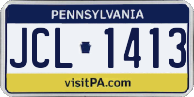 PA license plate JCL1413