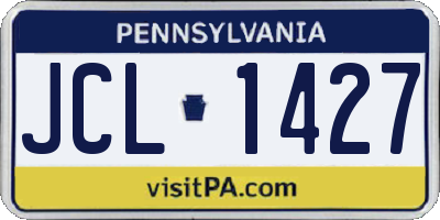 PA license plate JCL1427