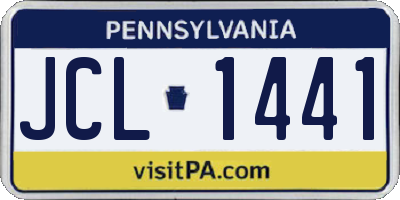 PA license plate JCL1441