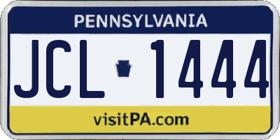 PA license plate JCL1444