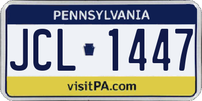 PA license plate JCL1447