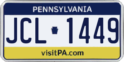 PA license plate JCL1449