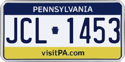 PA license plate JCL1453