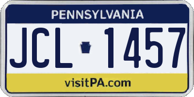 PA license plate JCL1457