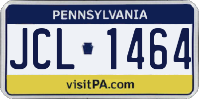 PA license plate JCL1464