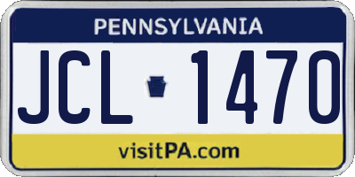 PA license plate JCL1470