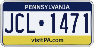 PA license plate JCL1471