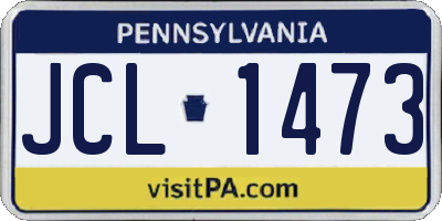 PA license plate JCL1473