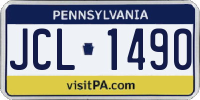 PA license plate JCL1490