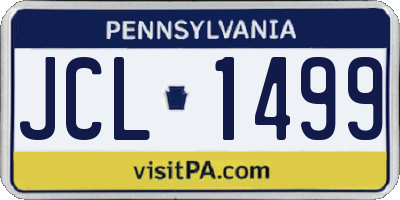 PA license plate JCL1499