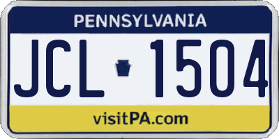 PA license plate JCL1504