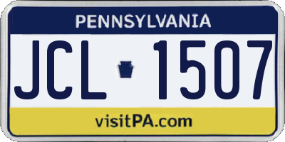 PA license plate JCL1507