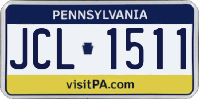 PA license plate JCL1511