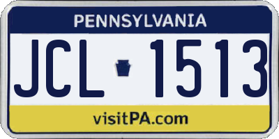 PA license plate JCL1513