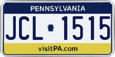 PA license plate JCL1515