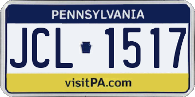 PA license plate JCL1517