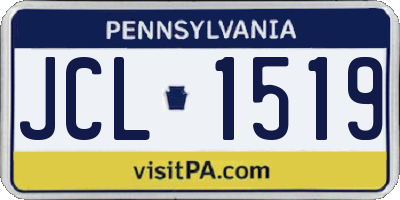 PA license plate JCL1519