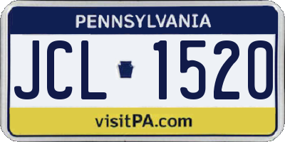 PA license plate JCL1520