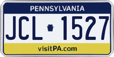 PA license plate JCL1527