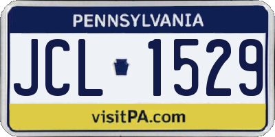 PA license plate JCL1529