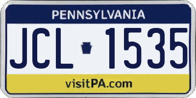 PA license plate JCL1535