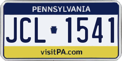 PA license plate JCL1541
