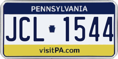 PA license plate JCL1544