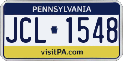 PA license plate JCL1548
