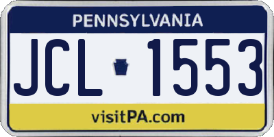 PA license plate JCL1553