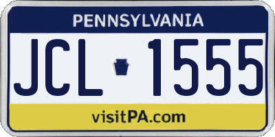 PA license plate JCL1555