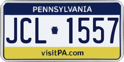 PA license plate JCL1557