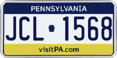 PA license plate JCL1568