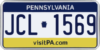 PA license plate JCL1569