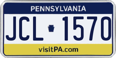PA license plate JCL1570