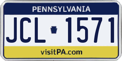 PA license plate JCL1571