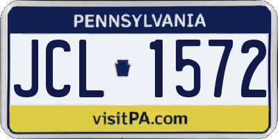 PA license plate JCL1572