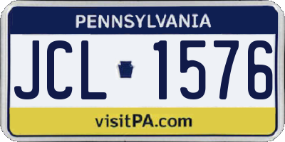 PA license plate JCL1576
