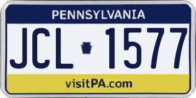 PA license plate JCL1577