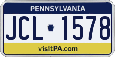 PA license plate JCL1578