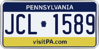 PA license plate JCL1589
