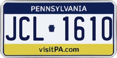 PA license plate JCL1610