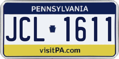 PA license plate JCL1611