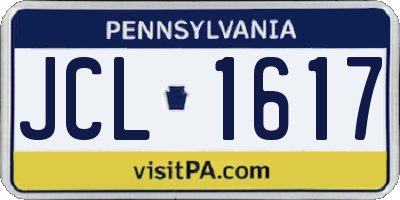 PA license plate JCL1617